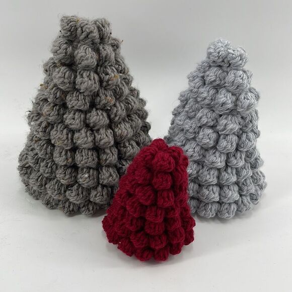 Handmade crochet Christmas tree medium size decorations holiday decor evergreen - Picture 1 of 8